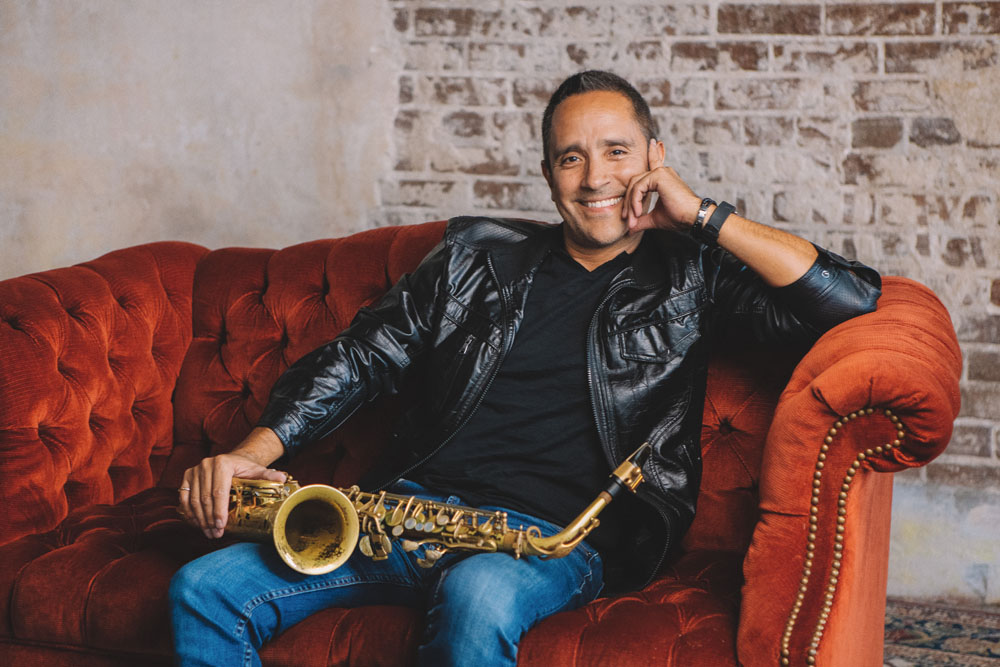 Photo of David Caceres, saxophonist